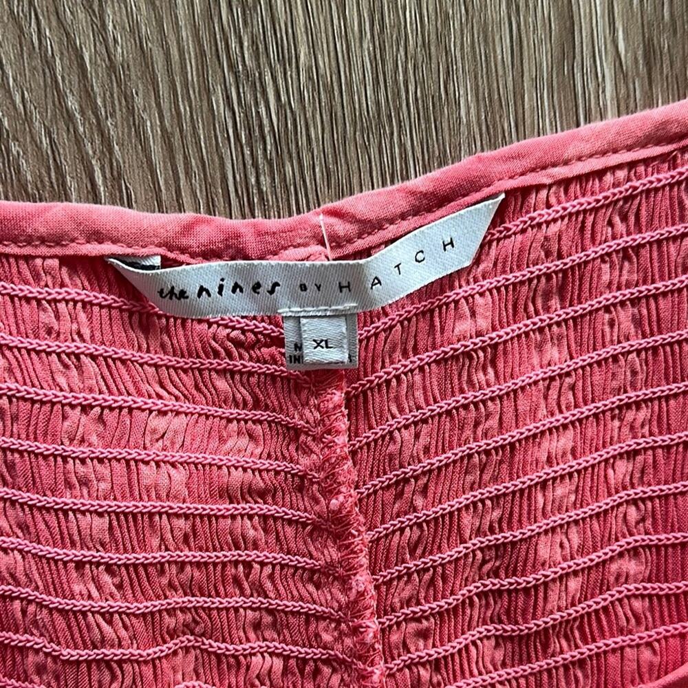 The Nines by Hatch Elbow Sleeve Tonal Stripe Maternity Dress Size XL Midi - Picture 2 of 7